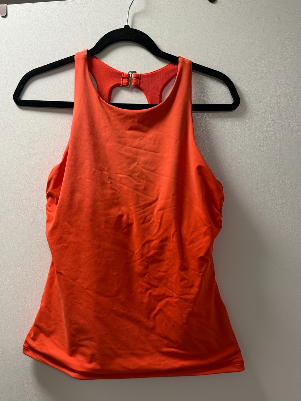 Athleta Orange High-Neck Racerback Tank